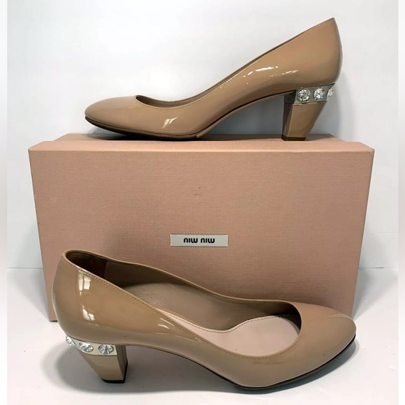 Miu Miu Shoes - Miu Miu nude leather pumps